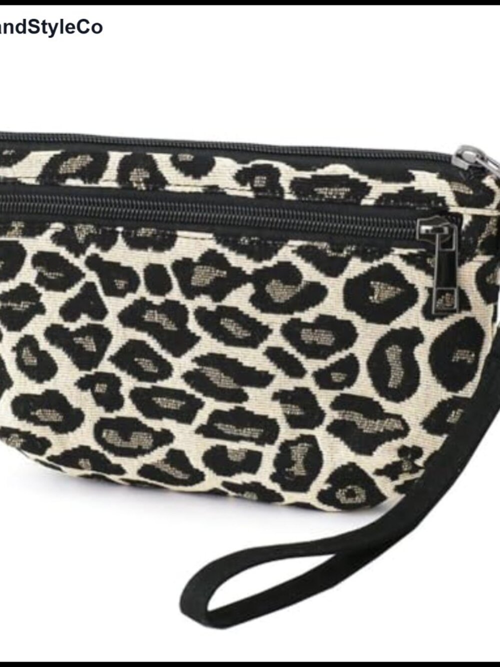 Women's Wristlet Wallet, 3 Zipper Clutch, Cell Phone Pocket, Leopard Print
